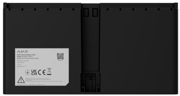 Перезарядна Li-ion батарея для встановлення в EN54 Fire Hub або EN54 Fire ReX Ajax EN54 Internal Battery (24h) Black (127877.316.BL)