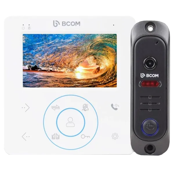 BCOM BD-480 White Kit Комплект відеодомофона