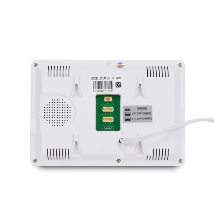 Комплект відеодомофона BCOM BD-710S Kit: відеодомофон 7" white та відеопанель silver