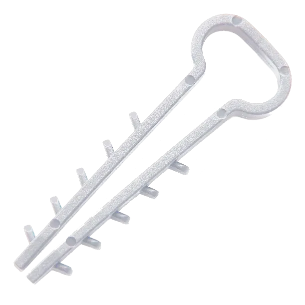 8х5 мм Дюбель-ялинка пiд плоский кабель білий 100 шт.