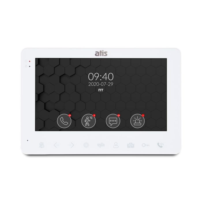 Bідеодомофон 7" ATIS AD-780FHD-White з детектором руху і записом відео
