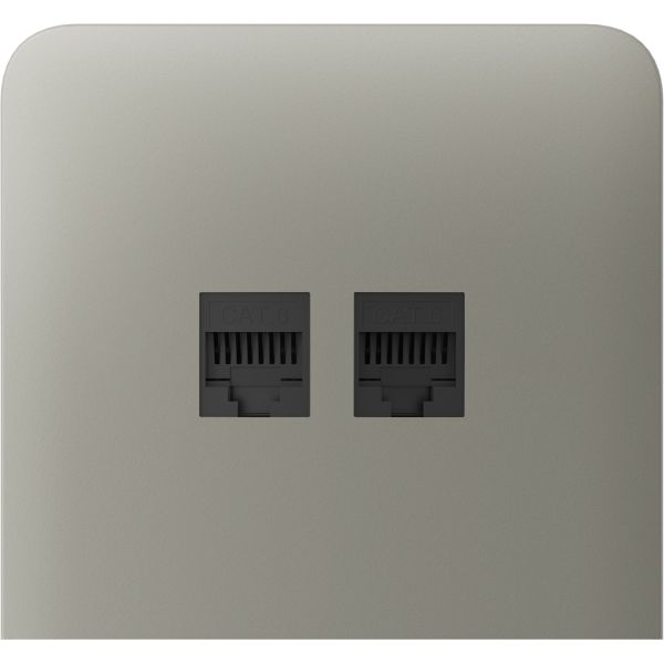 Бічна панель для вбудованої інтернет-розетки Ajax SideCover (LAN) vertical Olive (126226.319.OL)