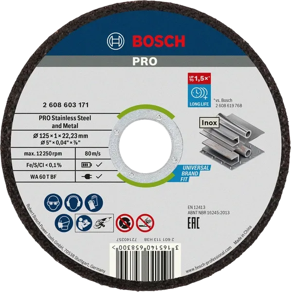 Bosch PRO for Inox 125×1 мм Коло відрізне
