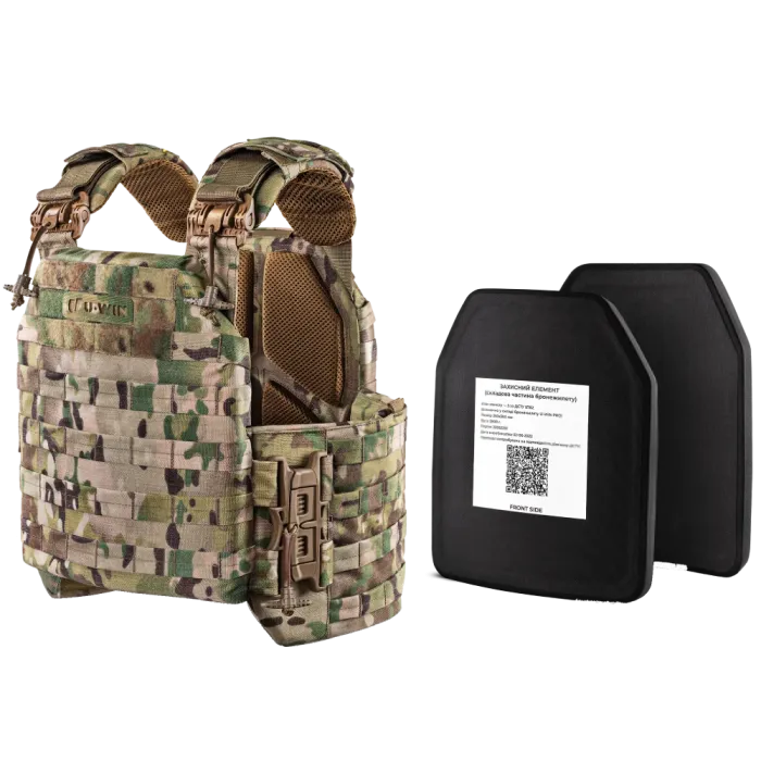 U-WIN PRO 250х300 Бронежилет 5 класу захисту зі швидким скиданням з камербандами