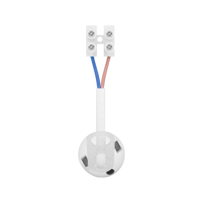 Патрон пластиковий підвісний e.lamp socket pendant.E27.pl.white, Е27, з кабелем 15 см і клемною колодкою, білий