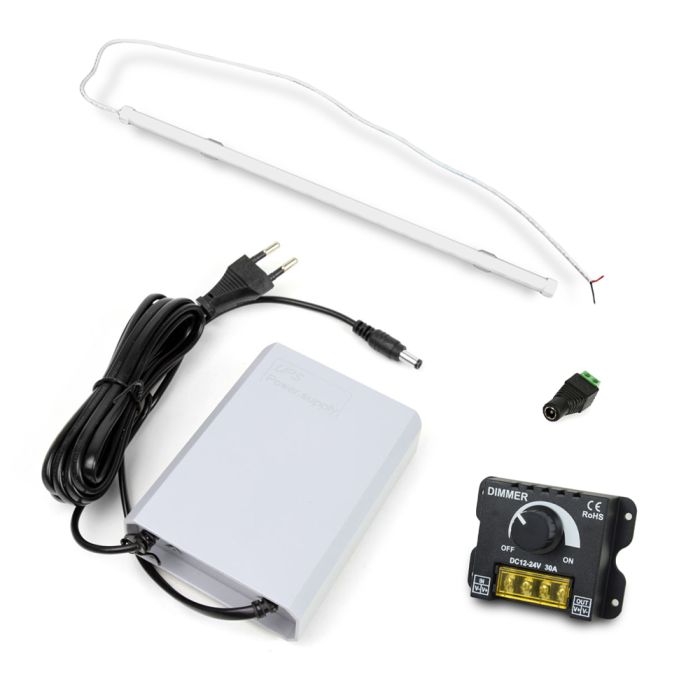 Комплект для керування LED підсвічуванням із регулятором яскравості та джерелом безперебійного живлення