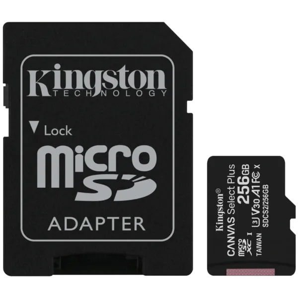 Kingston 256GB micSDXC Canvas Select Plus 100R A1 C10 Card Модуль флеш-пам'яті