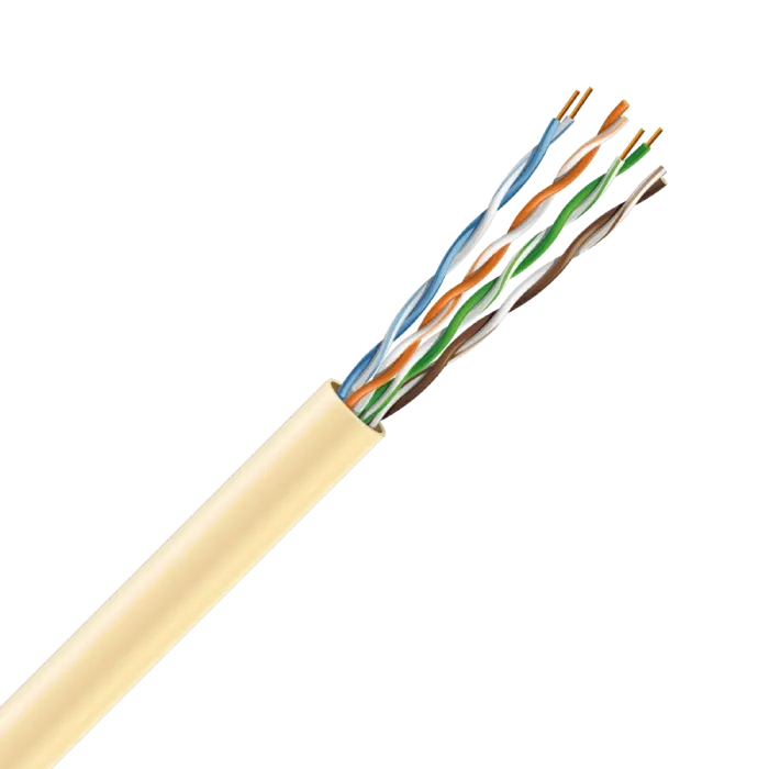 Кабель UTP Cat. 5e U/UTP LSZH мідь безгалогенна LSZH 4х2х24 AWG (70328) бухта 305м. Жовтий ЗЗКМ