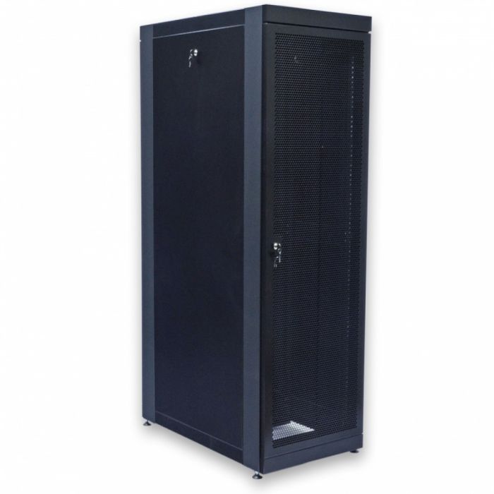 Шафа серверна CMS 42U 610 х 1055 UA-MGSE42610MPB посилена з перфорованими дверима для мережевого обладнання