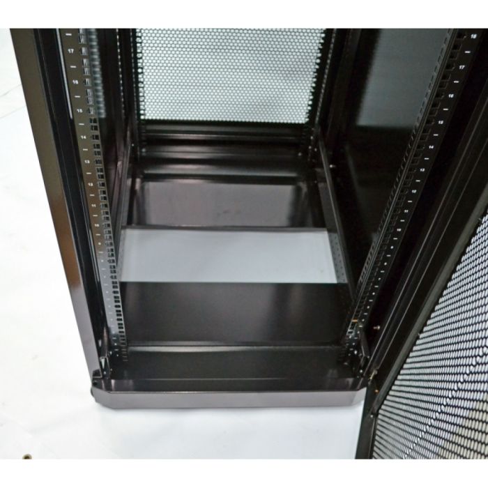 Шафа серверна CMS 42U 610 х 865 UA-MGSE4268MPB посилена з перфорованими дверима для мережевого обладнання
