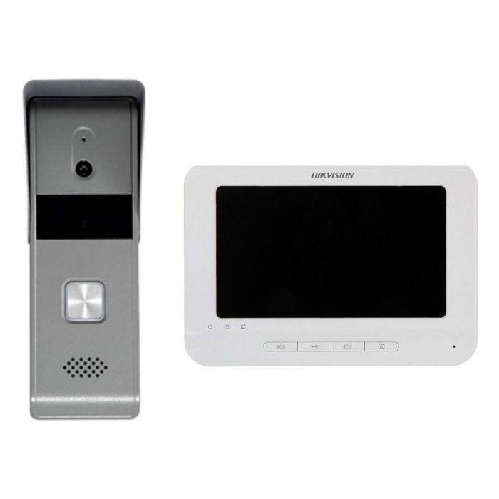 Комплект відеомофона Hikvision DS-KIS203T (розпродаж 657): відеодомофон 7" і відеопанель