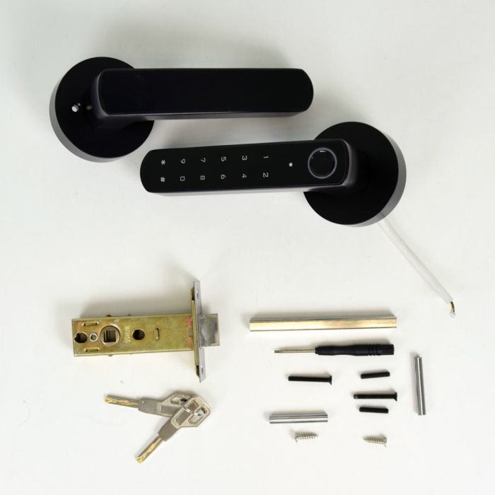 Розумний дверний замок ATIS Lock BT-100-T Black з доступом за відбитком пальця і підтримкою Tuya Smart