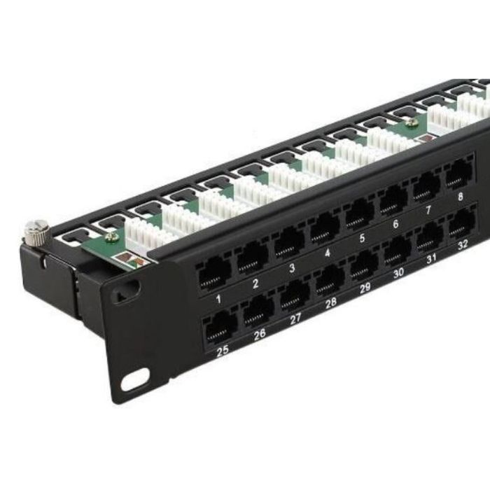 Патч-панель Hypernet 48 портів UTP кат.5е 19" PP-KUTP48-1U з утримувачем кабелю