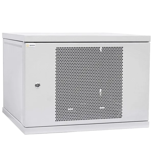 IPCOM 12U 600x600 Шафа телекомунікаційна двері перфорація (сіра)