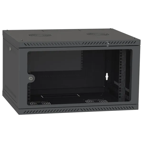 IPCOM СН-4U-060х035-ДС-9005 Шафа телекомунікаційна скло (RAL9005)