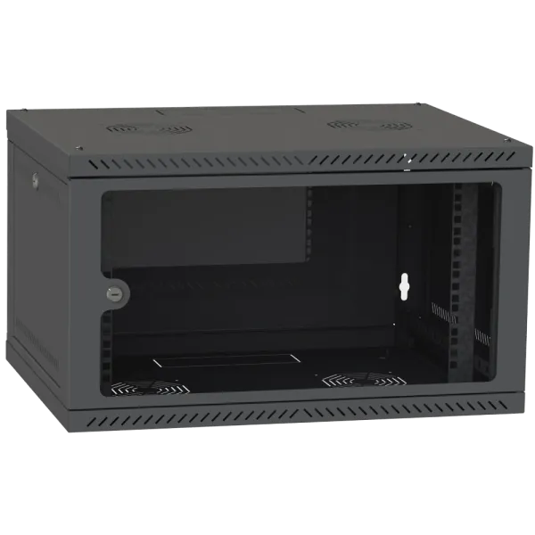 IPCOM CH-6U 600x350 скло RAL9005 Шафа серверна