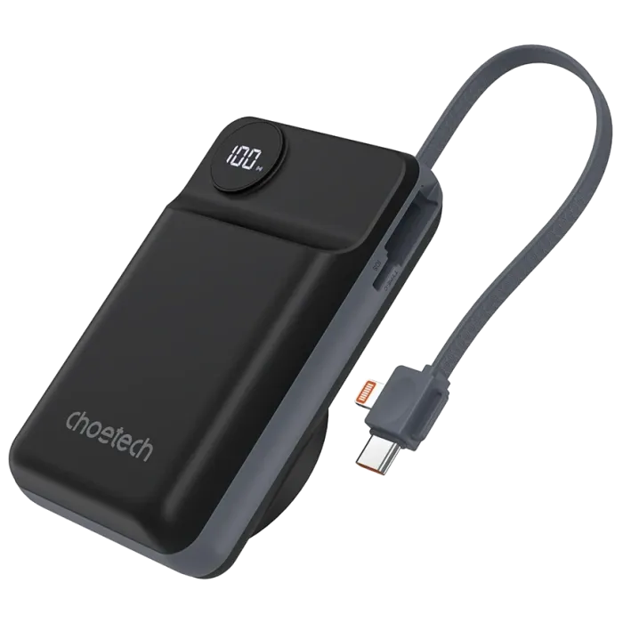 Choetech B696 20 000мА•г Black з магнітною зарядкою Повербанк