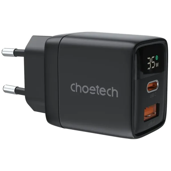 Choetech PD6052 Black PD35W GAN A+C Адаптер