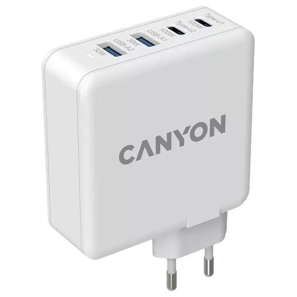 Canyon H-65 white (GAN 100W) Мережевий зарядний пристрiй