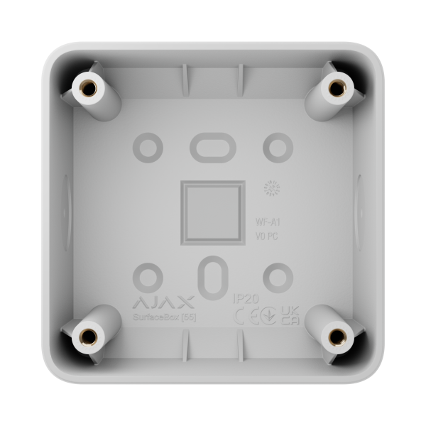 Коробка для зовнішнього монтажу Ajax SurfaceBox для пристрою LightSwitch чи Outlet White (107589.293.WH)