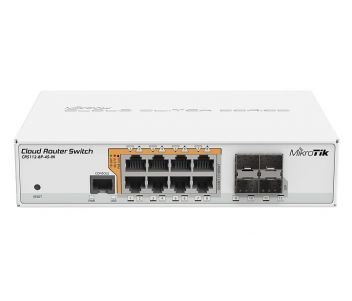 MikroTik CRS112-8P-4S-IN PoE Комутатор 8 портів керований