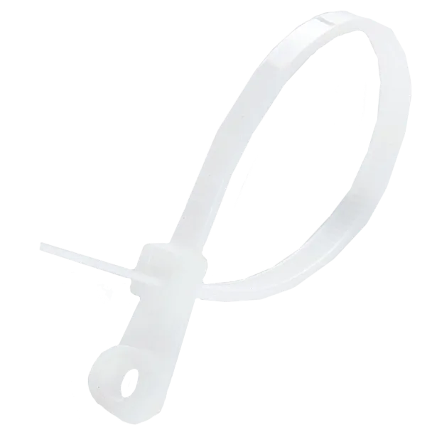 APRO 5х200 Стяжка кабельна з кiльцем біла (пач. 100 шт.)