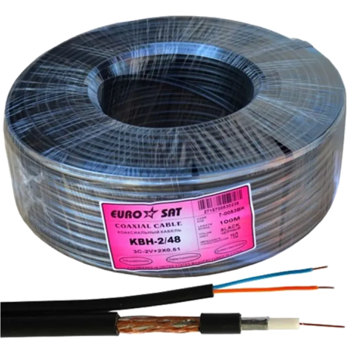 EUROSAT 3C2V/48+2х0.51мм Кабель комбінований