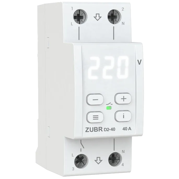 ZUBR D2-40 (max 40 А, 8 800 ВА) Реле напруги