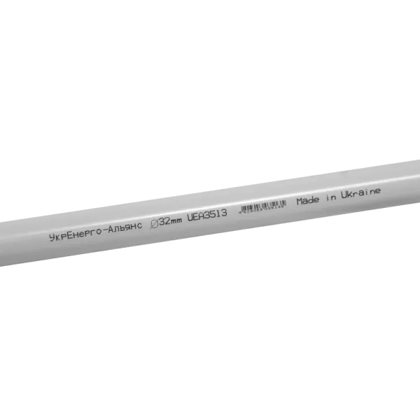 UEA ПВХ 32мм 3м Труба жорстка гладка з розтрубом