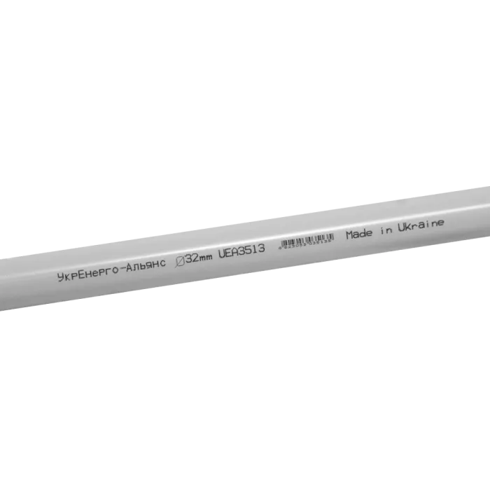 UEA ПВХ 32мм 3м Труба жорстка гладка з розтрубом