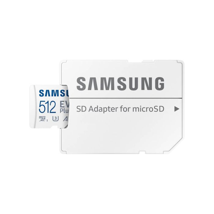 Карта пам'яті Samsung Evo Plus microSDXC 512GB UHS-I U3 V30 A2 + SD адаптер (MB-MC512SA/EU)