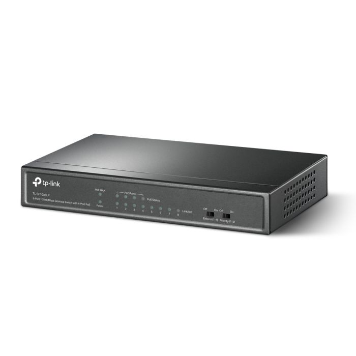 PoE-комутатор TP-Link TL-SF1008LP 8-портовий з 4 PoE-портами некерований