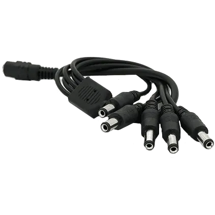 DC-F=>5xDC-M (D 5,5x2,5мм) 40см Дільник живлення