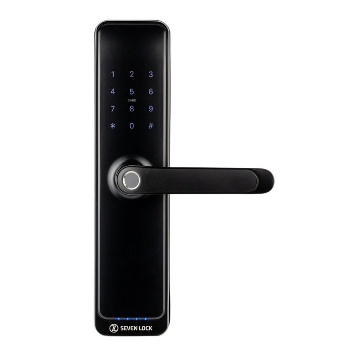Розумний дверний біометричний замок SEVEN LOCK SL-7767BF black (без врізної частини)