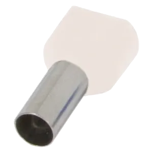 ТЕ1-08 білий (100шт) Наконечник втулковий для 2х проводів з ізоляцією
