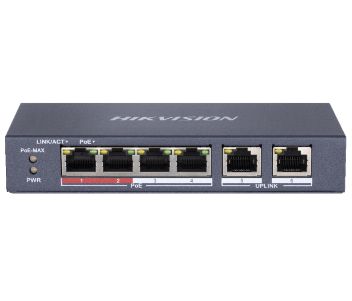 DS-3E0106P-E/M 4-канальний Ethernet некерований POE