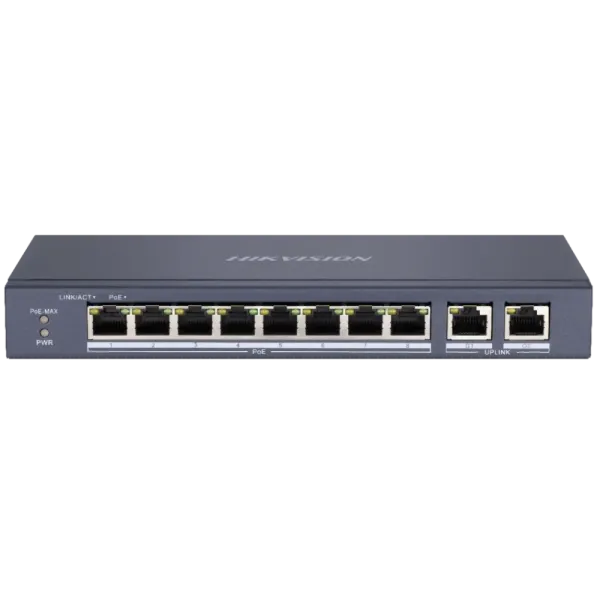 Hikvision DS-3E0310P-E/M(B) PoE Комутатор 8 портів некерований