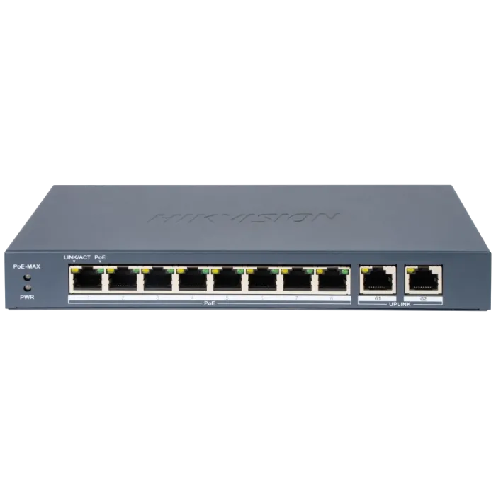 Hikvision DS-3E1310P-EI(B) PoE Комутатор 10 портів керований