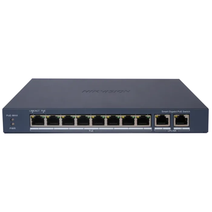 Hikvision DS-3E1510P-EIV2 POE Комутатор 8 портів керований