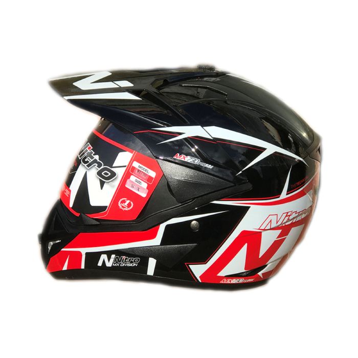 Мотошолом кросовий Nitro MX730 Podium WHITE/BLACK/RED (білий, чорний, червоний), розмір XL