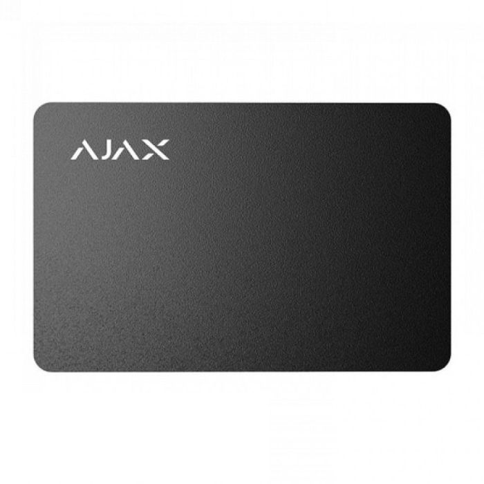 Захищена безконтактна картка Ajax Pass black (комплект 3 шт.) для клавіатури KeyPad Plus