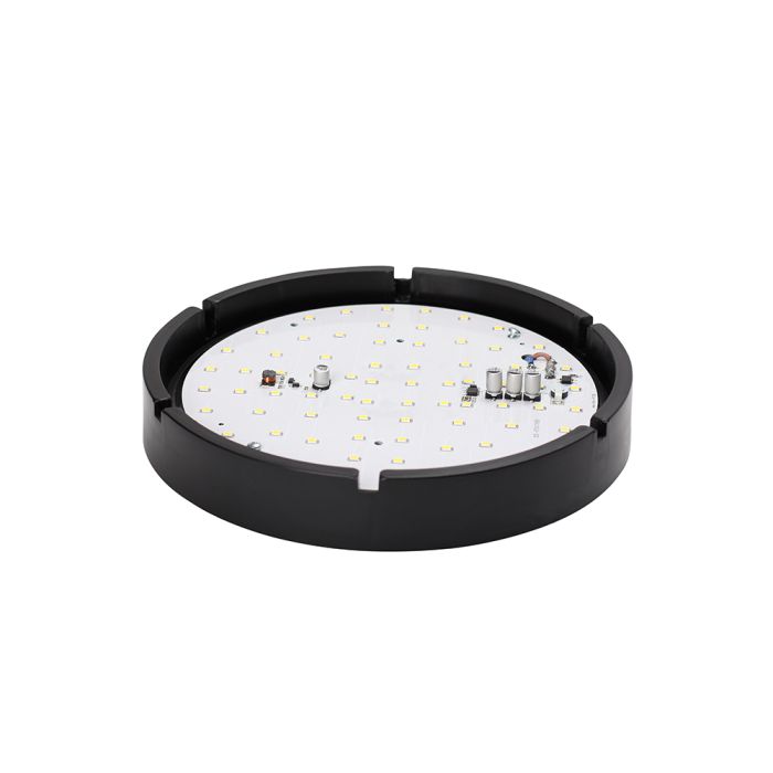 Світильник ERKA 1065D.i LED-Вlack-В з датчиком руху 12W 4200K круглий чорний/білий Е27 IP 65