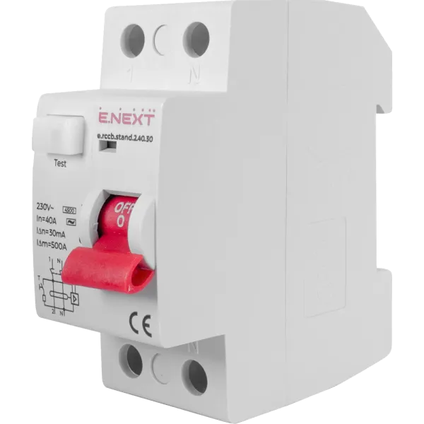 Enext e.rccb.stand.2.40.30 2р, 40А, 30mA Вимикач диференційного струму