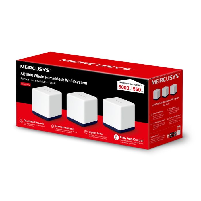 Домашня Mesh Wi-Fi система Halo H50G(3-pack) AC1900 3xGE LAN/WAN (HALO-H50G-3-PACK)