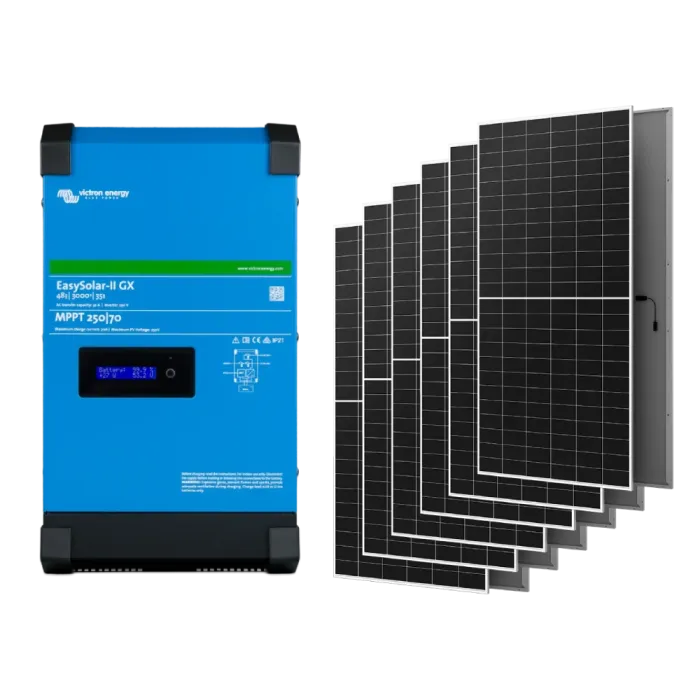 Victron Energy EasySolar-II GX 48/3000/35-32 + AIKO G645-MCH72Dw 2.4 кВт Система автономного живлення однофазна