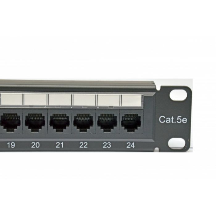 Патч-панель CMS 19" 24хRJ-45 UTP, кат. 5e з організатором кабелю