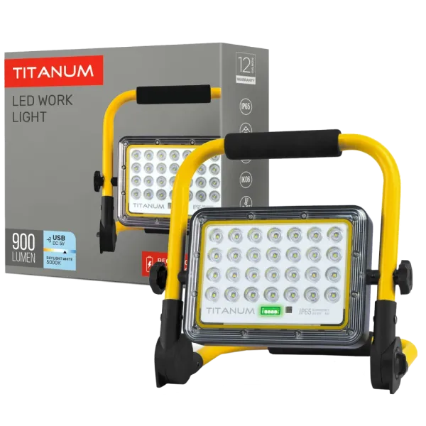 TITANUM TL-FA-105 LED прожектор акумуляторний IP65 20W 900Lm 5000K