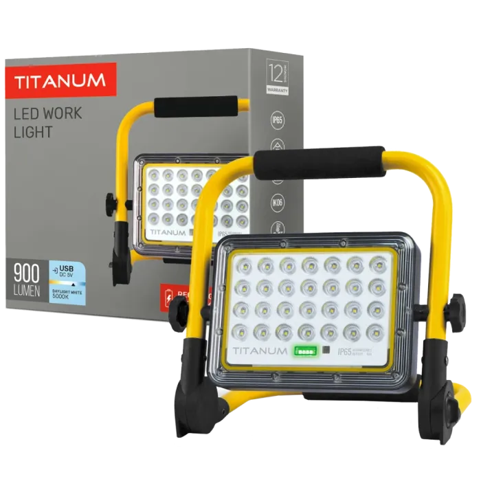 TITANUM TL-FA-105 LED прожектор акумуляторний IP65 20W 900Lm 5000K
