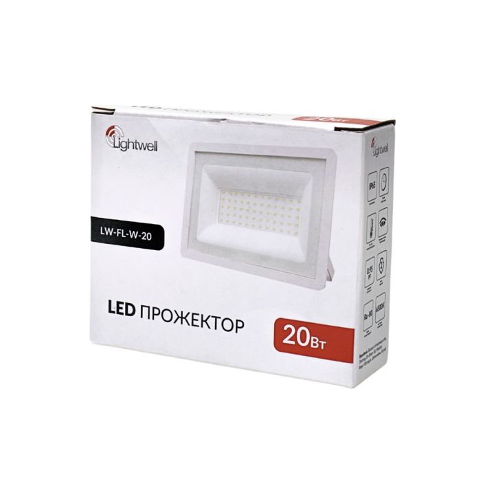 Прожектор світлодіодний Lightwell LW-FL-W-20 20 W