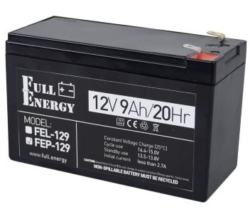 Full Energy FEP-129 9А•г 12В Свинцево-кислотна акумуляторна батарея